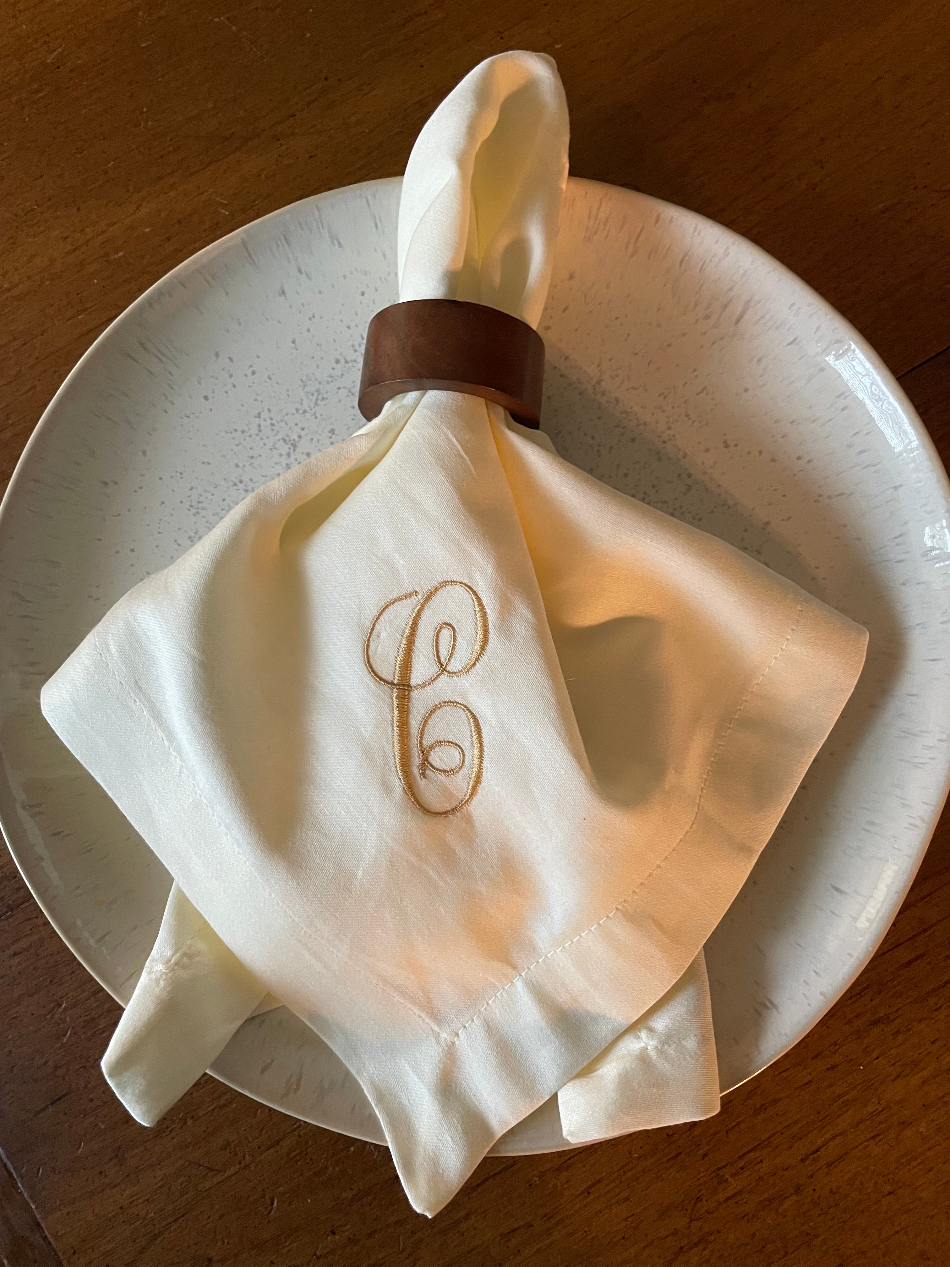 Monogram Dinner Napkins