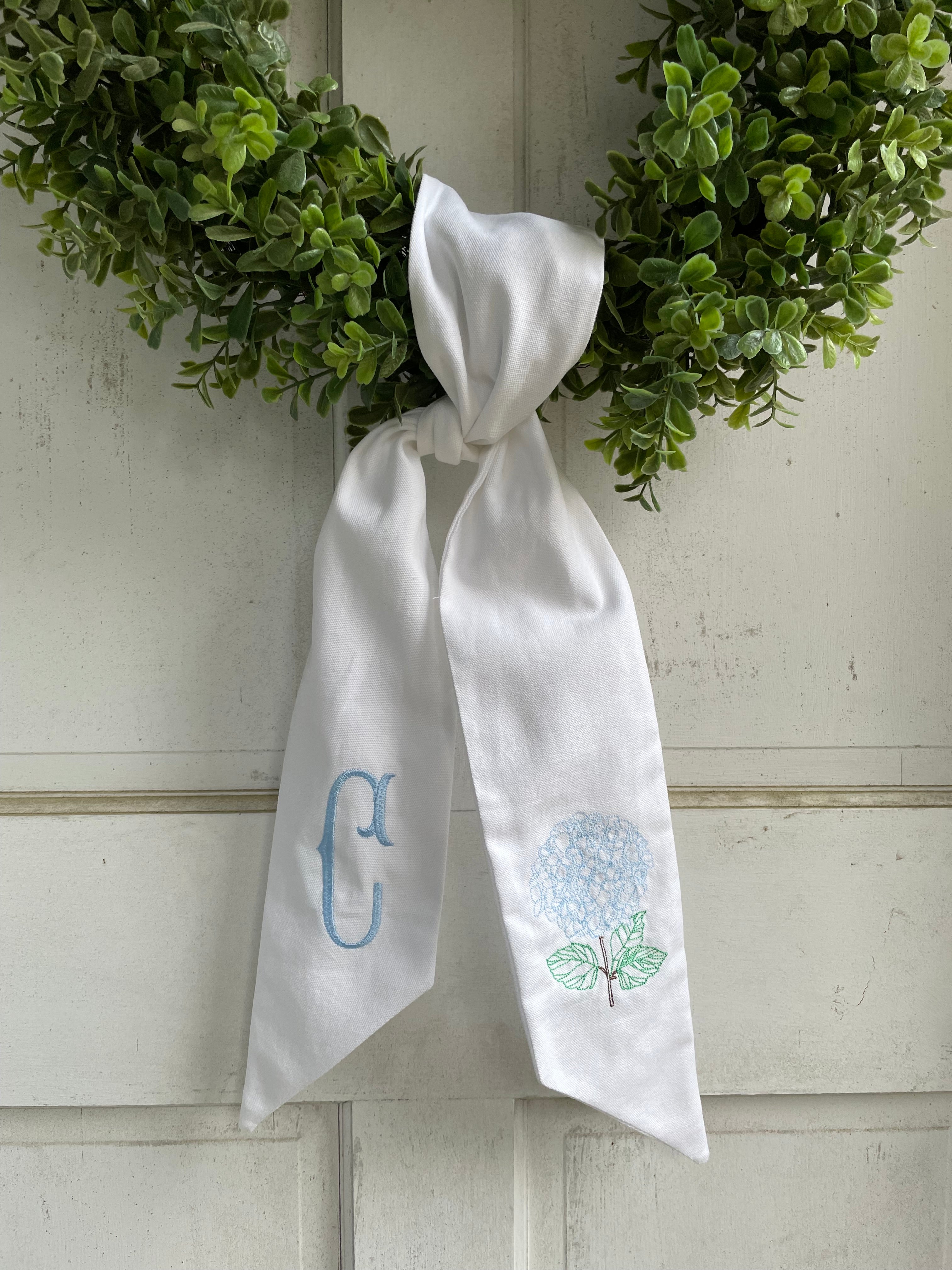 Hydrangea Wreath Sash