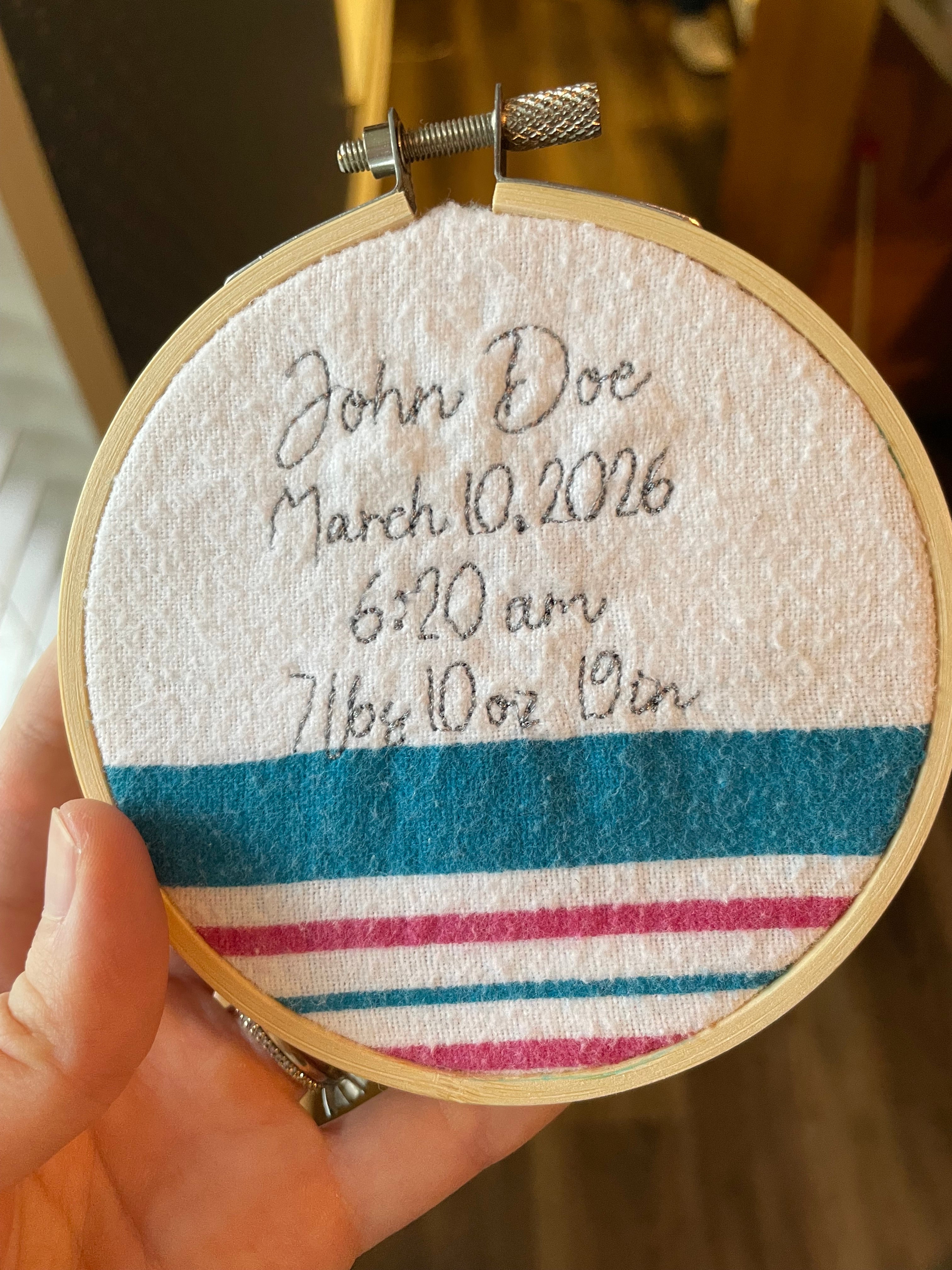 Heirloom Birth Announcement Keepsake